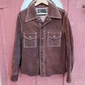 Classic Brown Suede Leather Jacket